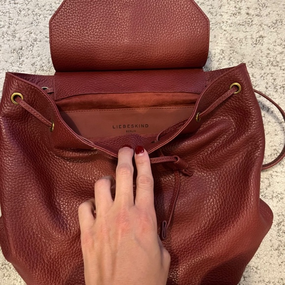 Lightly Used LIEBESKIND BERLIN BACKPACK - Burgundy main image 4